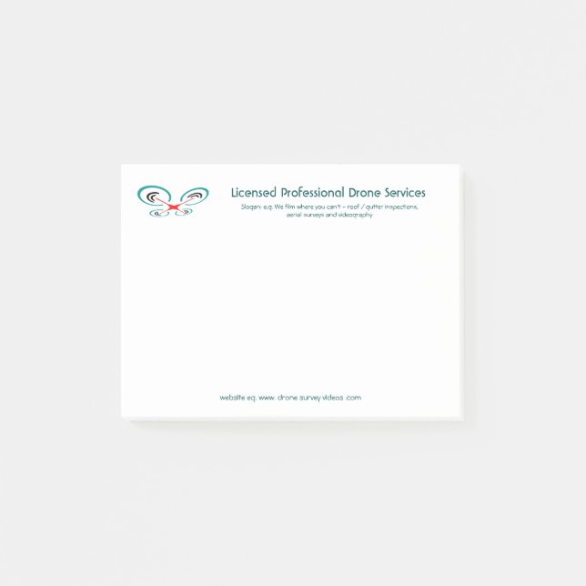 Post-it® Inspection des drones et service vidéo, pilote (Devant)