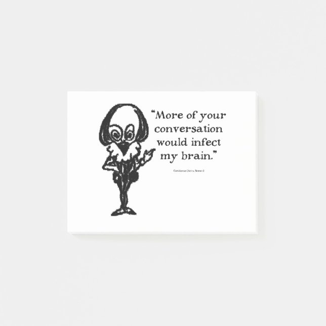 Post-it® Insultes Shakespeare Coriolinus (Devant)