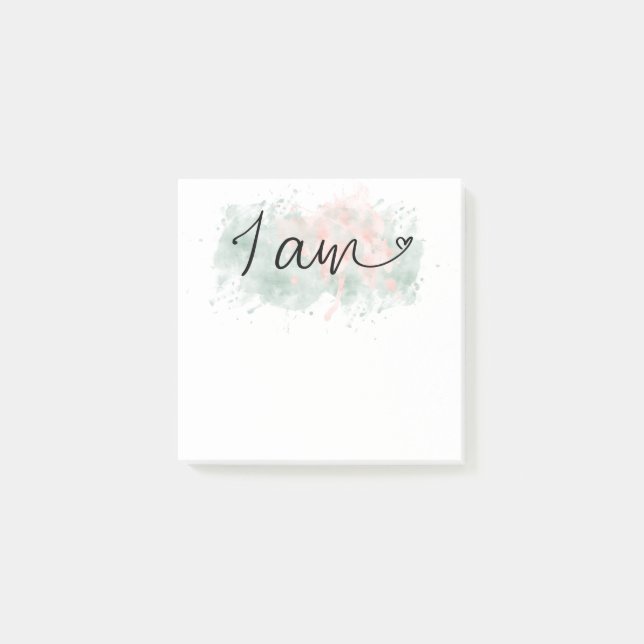 Post-it® *~* Intention d'Affirmation Blob Abstrait I AM (Devant)