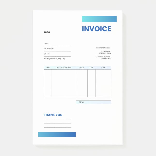 Post-it® invoice (Devant)
