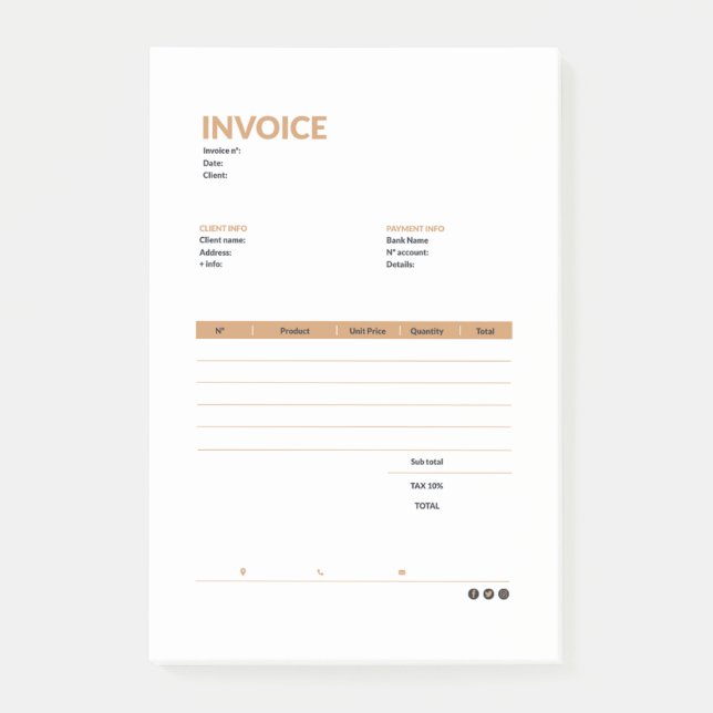 Post-it® invoice (Devant)