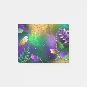 Post-it® Iridescente mardi gras arrière - plan avec perles