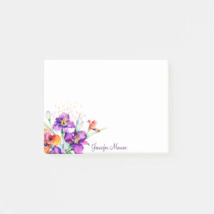 Post-it® Iris violet et rouge personnalisé