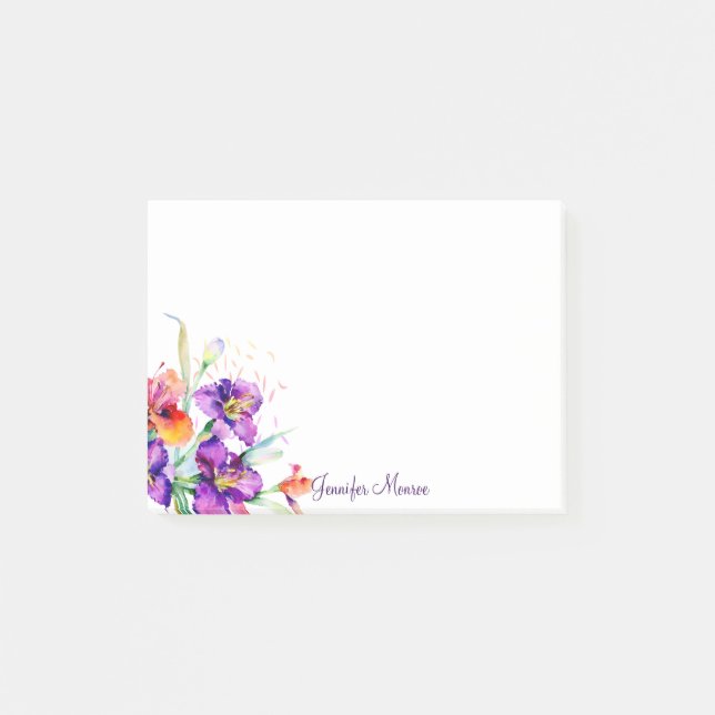 Post-it® Iris violet et rouge personnalisé (Devant)