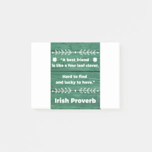 Post-it® Irish Proverb - Un meilleur ami est comme quatre f
