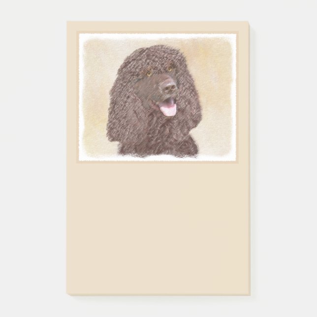 Post-it® Irish Water Spaniel Peinture - Original Dog Art (Devant)