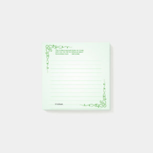 Post-it® Irlandais Bénédiction St Patrick's Green Celtic Br