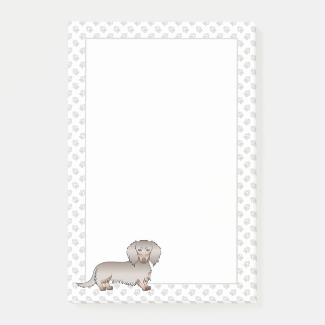 Post-it® Isabella Et Tan Long Cheveux Chien Dachshund & Pat (Devant)