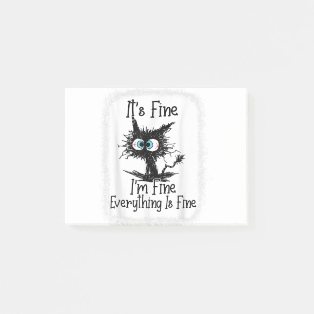 Post-it® It's Fine I'm Fine Everything Is Fine Cat Christma (Devant)