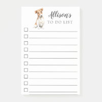 Jack Russell Personnalisé À Faire Liste Notes Post