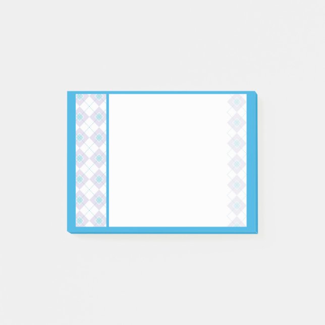 Post-it® Jacquard bleu et violet (Devant)