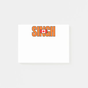 Post-it® Jagmeet Singh Orange Bold Texte canadien Couleur d