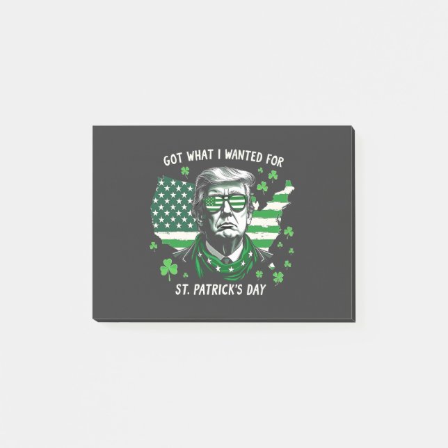 Post-it® J'ai eu ce que je voulais pour la Saint Patrick's  (Devant)