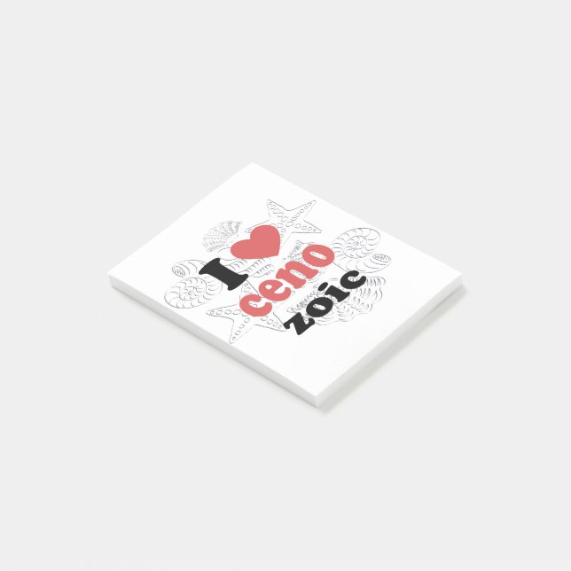 Post-it® J'aime Cénozoïque drôle de citation pour les scien (Incliné)