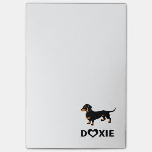 Post-it® J'aime des Doxies - teckel noir et bronzage mignon