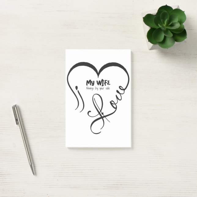 Post-it® J'aime ma femme • Toujours à vos côtés (Bureau)