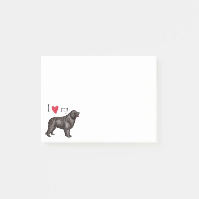 Post-it® J'aime ma Terre-Neuve (Devant)