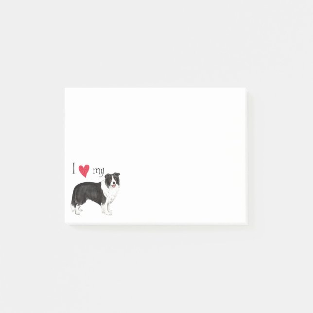 Post-it® J'aime mon border collie (Devant)