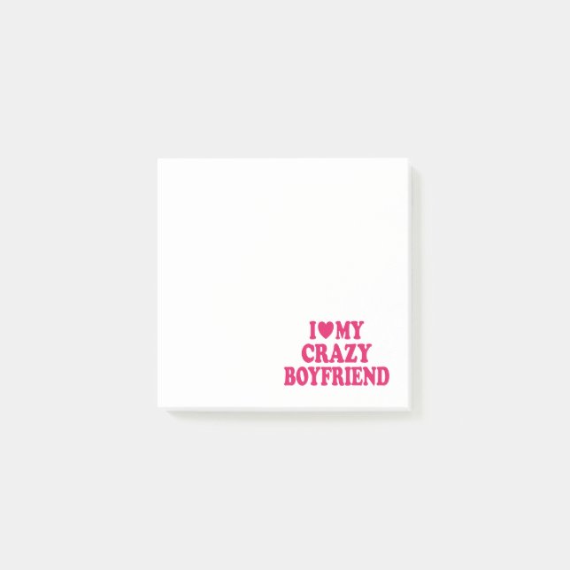 Post-it® J'aime mon copain fou (Devant)
