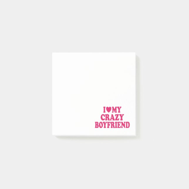 Post-it® J'aime mon copain fou (Devant)