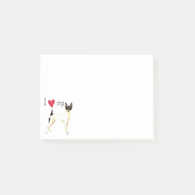 Post-it® J'aime mon jouet Fox Terrier (Devant)
