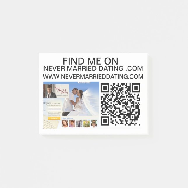 Post-it® Jamais Marié. Note de la Com (Devant)