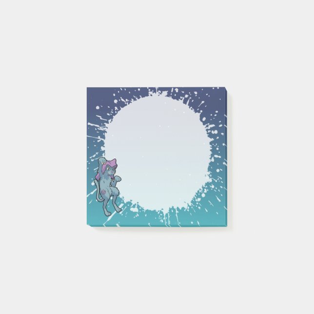 Post-it® Japanese Bakeneko Cat Yokai Splattered (Devant)