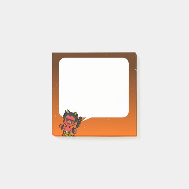 Post-it® Japanese Ogre Yokai: Red Oni Speech Bubble (Devant)