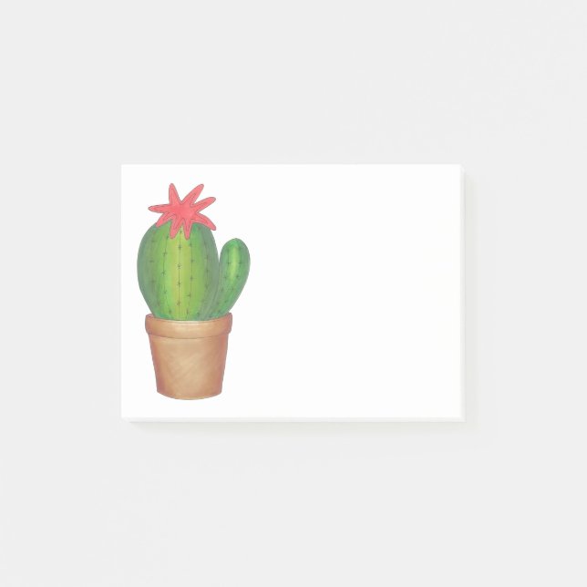 Post-it® Jardin à fleurs de Prickly Cactus Plante vert (Devant)