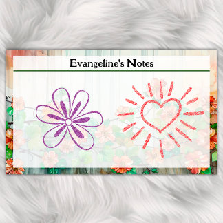 Post-it® Jardin à fleurs tendance, Fleurs rouges 10" x 6"