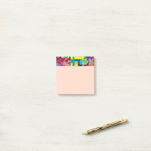 Post-it® Jardin de fleurs cosmiques : mosaïque Abstraite de