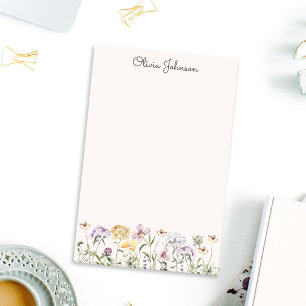 Post-it® Jardin de fleurs sauvages personnalisé