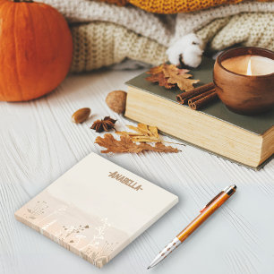 Post-it® Jardin de moisson d'automne beige doux minimal