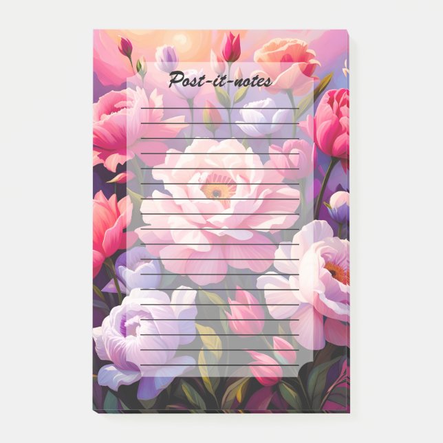 Post-it® Jardin de printemps Zen lever de soleil Fleur rose (Devant)