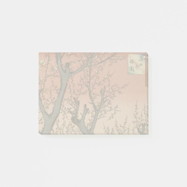 Post-it® Jardin de prune fleuri d'arbre japonais (Devant)