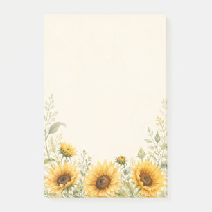 Post-it® Jardin de Tournesols Dorés Aquarelle