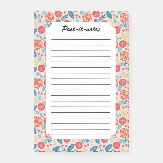 Post-it® Jardin d'été vintage Fleurs florissantes (Devant)