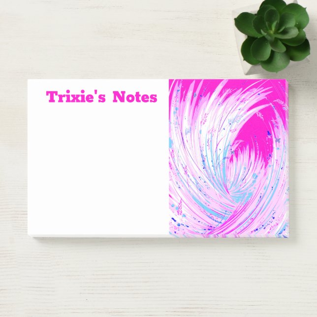 Post-it® Jardin enchanté rose et blanc Abstrait (Bureau)
