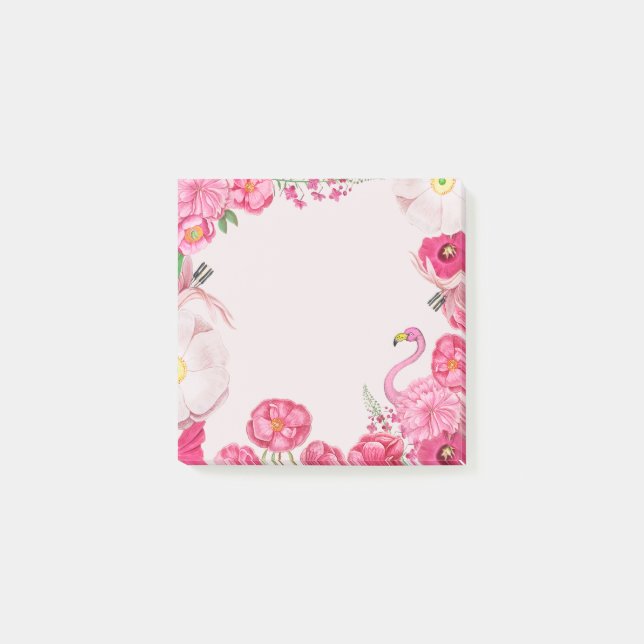Post-it® Jardin flamand rose exotique (Devant)