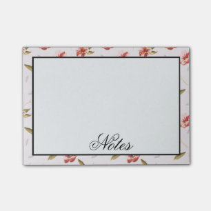 Post-it® Jardin floral d'aquarelle rose