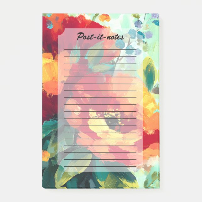 Post-it® Jardin floral flamboyant (Devant)