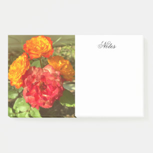 Post-it® Jardin Orange Et Fleur Rouge