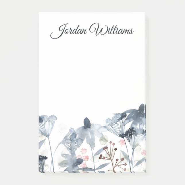 Post-it® Jardins stratifiés - Fleurs aquarelles (Devant)