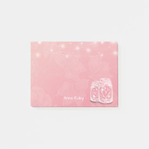 Post-it® Jars Mason Chic Moderne Lumières à cordes Fleurs r