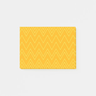 Post-it® Jaune, cool, tendance, moderne, motif de zigzag ur