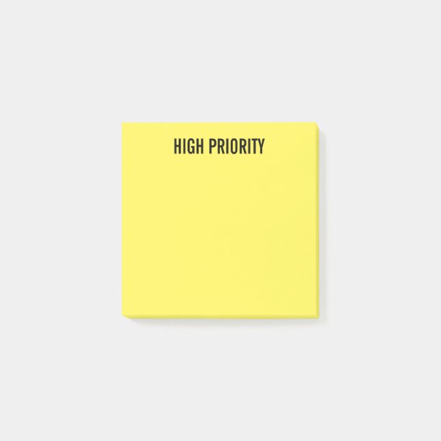 Post-it® Jaune de haute priorité pré-étiqueté (Devant)