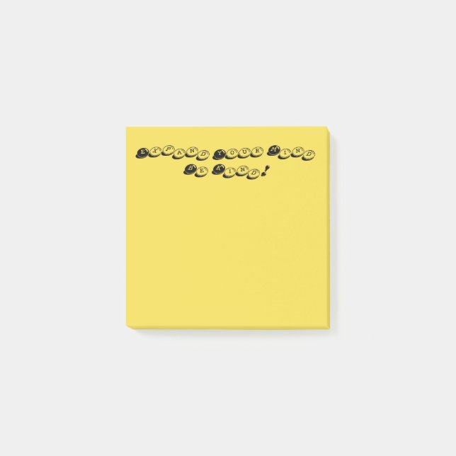 Post-it® Jaune Élargissez votre esprit et soyez gentil Publ (Devant)