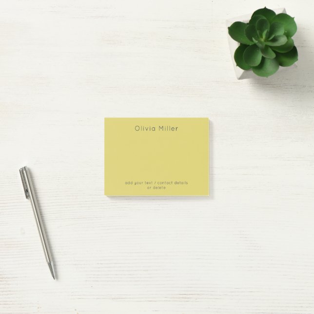 Post-it® Jaune Minimaliste Chaud Douce  (Bureau)