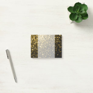 Post-it® Jaune or foncé faux éclat scintille