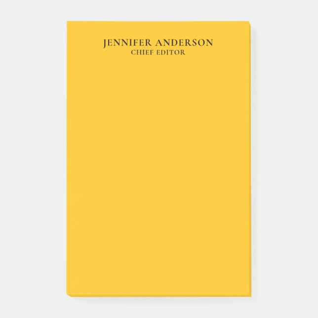 Post-it® Jaune Orange Professionnel Moderne Simple Minimali (Devant)